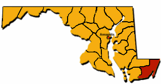 Worcester County map